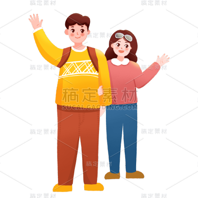 卡通感金融行业人物元素