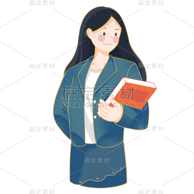 卡通感教师元素贴纸
