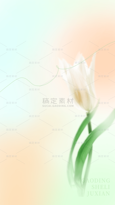 通用弥散风花朵图片背景元素素材