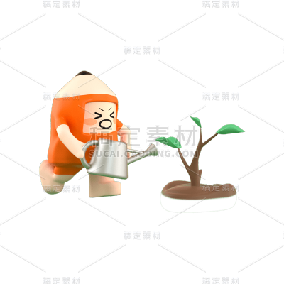 3D风铅笔元素贴纸