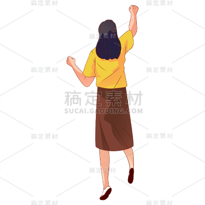 卡通感端午节女人元素贴纸