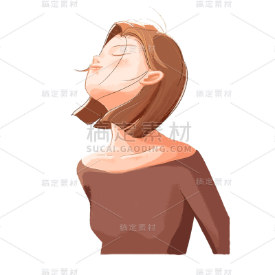 卡通感母亲节女人元素贴纸