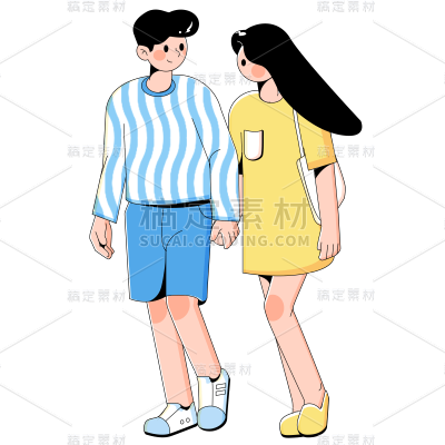 卡通感文体娱乐朋友元素 