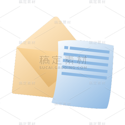 卡通感教育培训信封元素贴纸