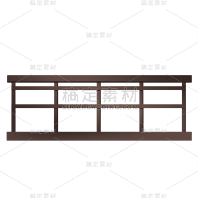 卡通感栏杆元素贴纸