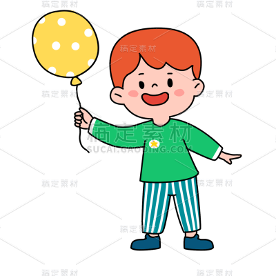 卡通感儿童节男生元素贴纸