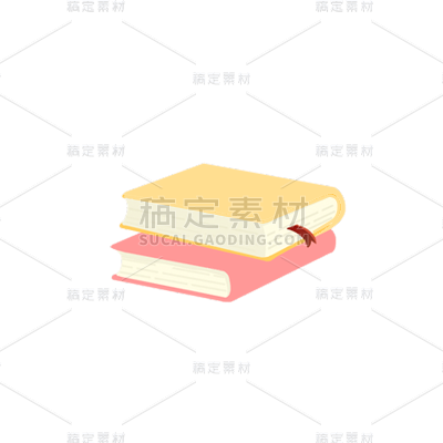 卡通感教育行书本元素