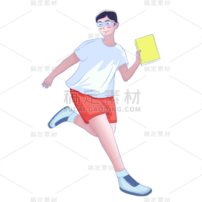 卡通感教育培训男生元素