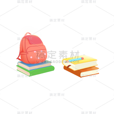 卡通感教育培训学习用品元素贴纸