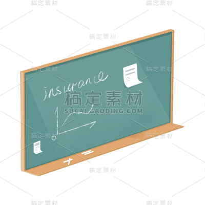 卡通感行业黑板元素