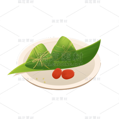 卡通感端午节粽子元素贴纸