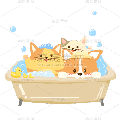 卡通感文体娱猫元素 