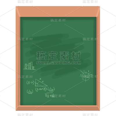 卡通感教育行业黑板元素