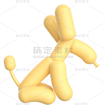 C4D-3D立体气球装饰元素贴纸1