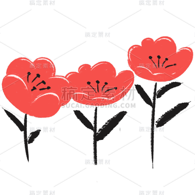 花卉元素贴纸