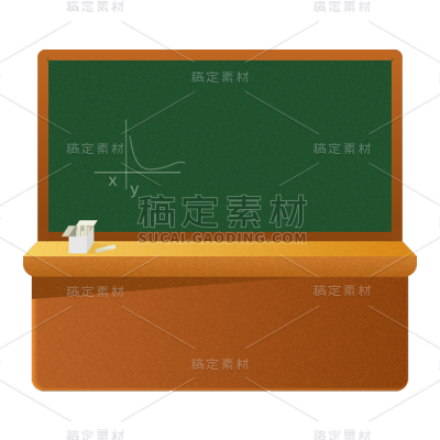 卡通感教育培训黑板元素
