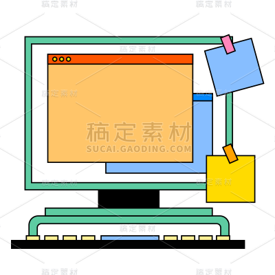 卡通感文体娱乐电脑元素 