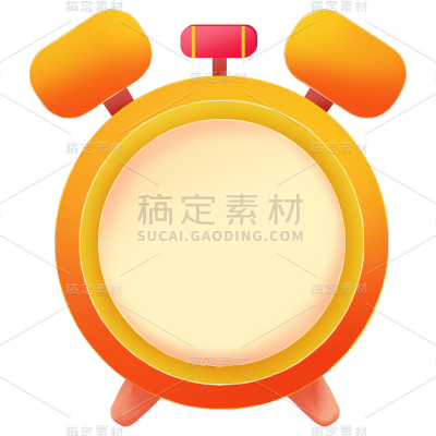 卡通感闹钟元素贴纸