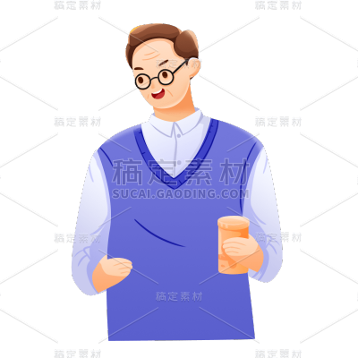 卡通感金融人物元素