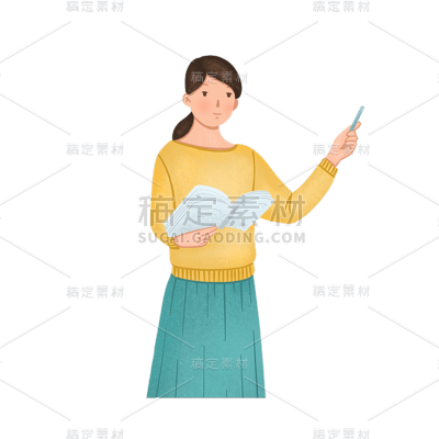 卡通感劳动节教师元素贴纸
