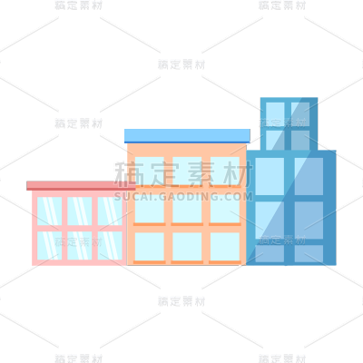 卡通感建筑元素