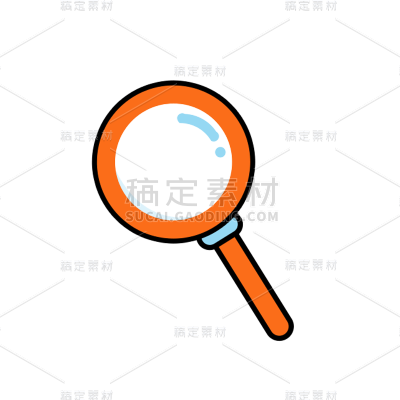 卡通感教育行业放大镜元素