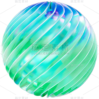 C4D-3D立体酸性风设计球体1
