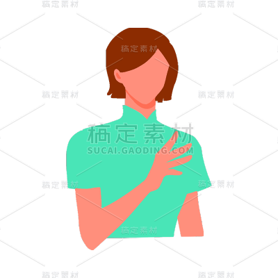 卡通女生元素