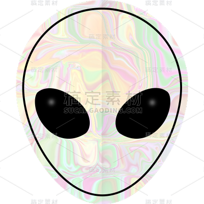 手绘-镭射潮酷主题-外星人