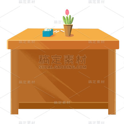 卡通感教育培训讲台元素