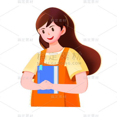 卡通感教育培训女生元素