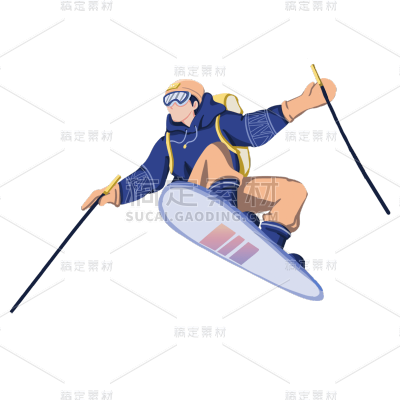 卡通感文体娱乐人物元素 