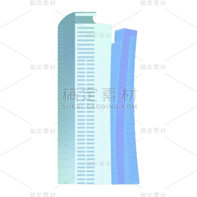 卡通感高楼元素