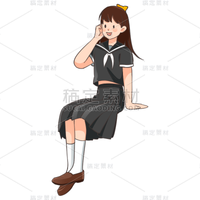 插画人物元素贴纸