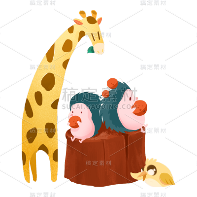 卡通感教育培训动物元素