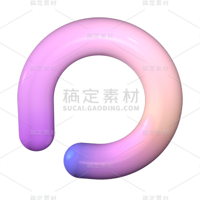 C4D-3D立体几何渐变装饰元素贴纸10