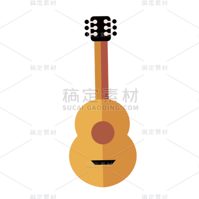 卡通感教育吉他培训元素贴纸