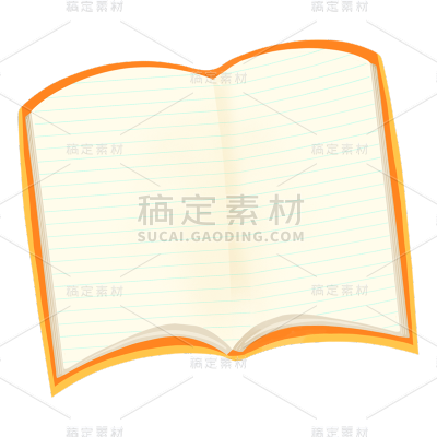 卡通感教育培训记事本元素