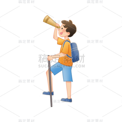 男孩元素卡通贴纸