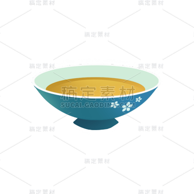中国风端午节茶杯元素贴纸