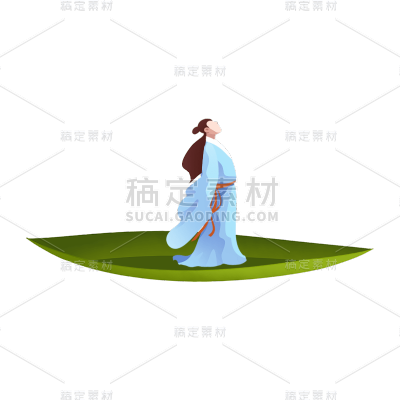 卡通感端午节男人元素贴纸