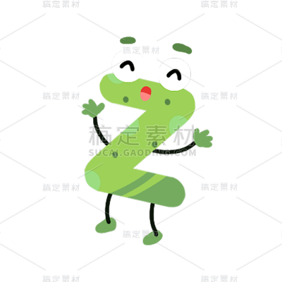 拟人风教育培训英文字母Z元素