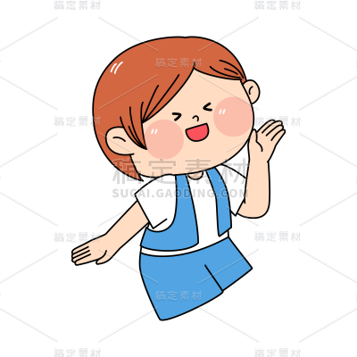 卡通感教育培训女生元素贴纸