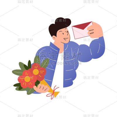 卡通感情人节情侣元素贴纸 