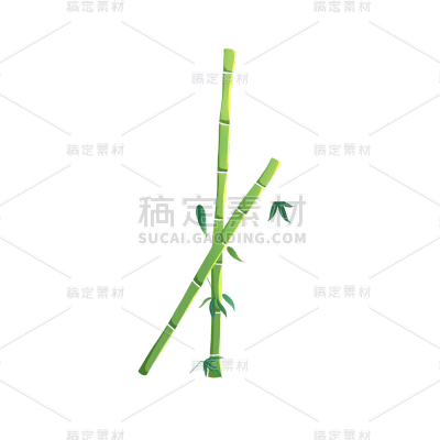 端午节竹子元素中国风贴纸