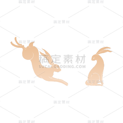 中秋节中秋佳节八月十五兔子元素素材