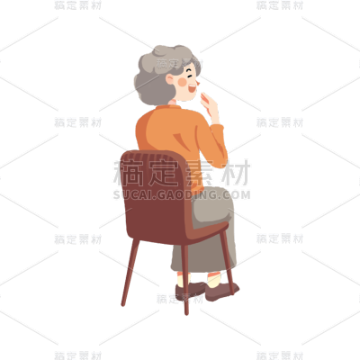 卡通感母亲节女人元素贴纸
