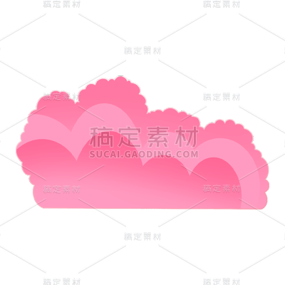 卡通感国庆节云朵元素贴纸