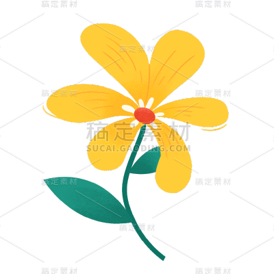 卡通感教育行业花元素贴纸