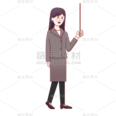 卡通感劳动节女人元素贴纸